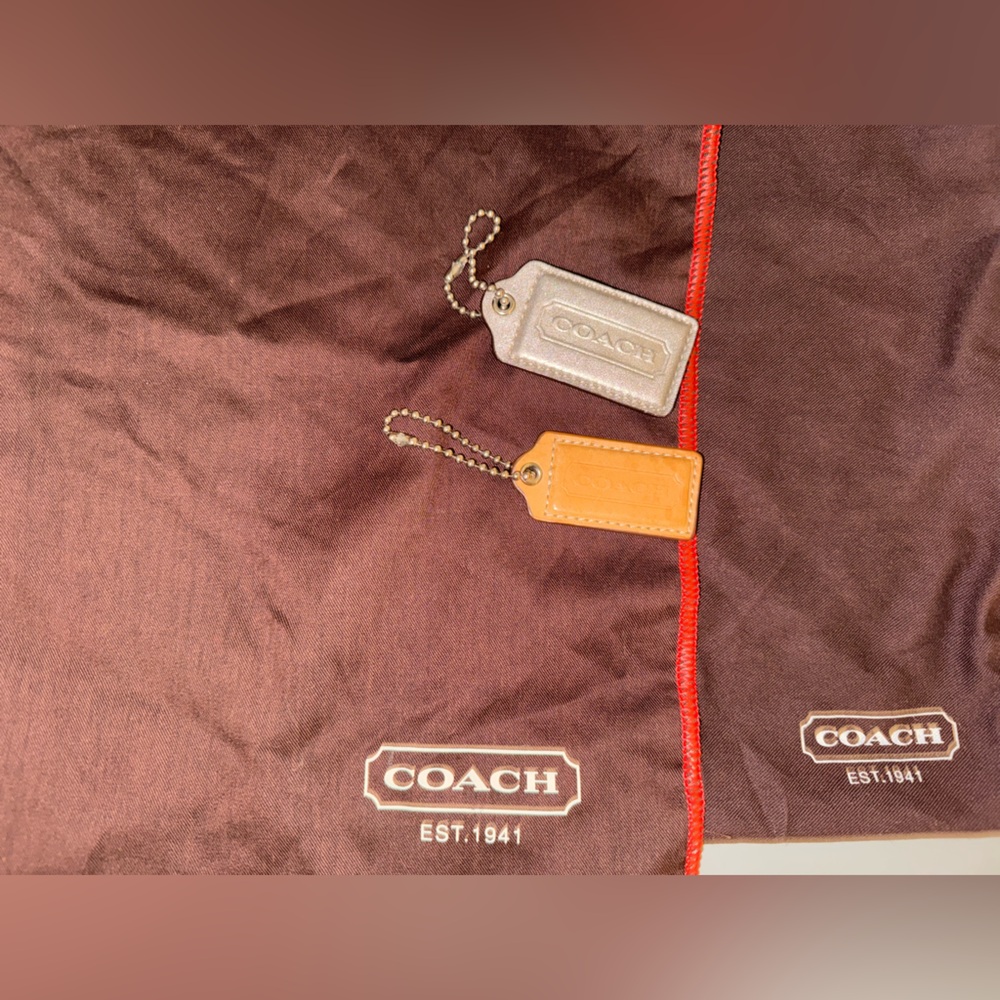 2 Coach Hangtags & 1 Medium & 1 Large Coach Dustbags